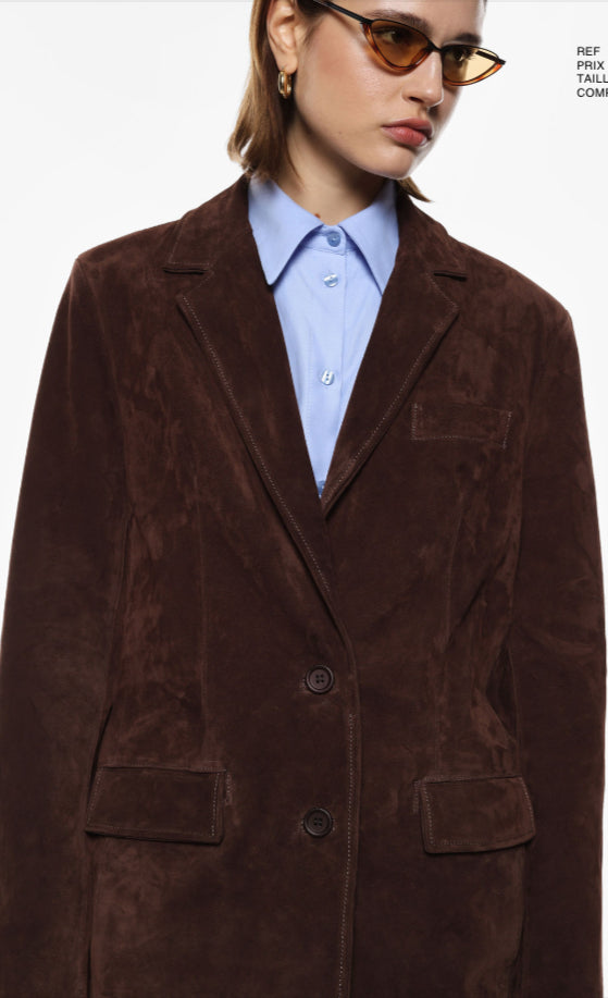 Veste droite cuir V3025836