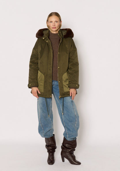 Piupiu parka doublée fausse fourrure