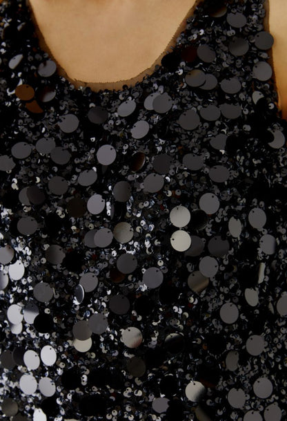 Top paillettes 95123 noir