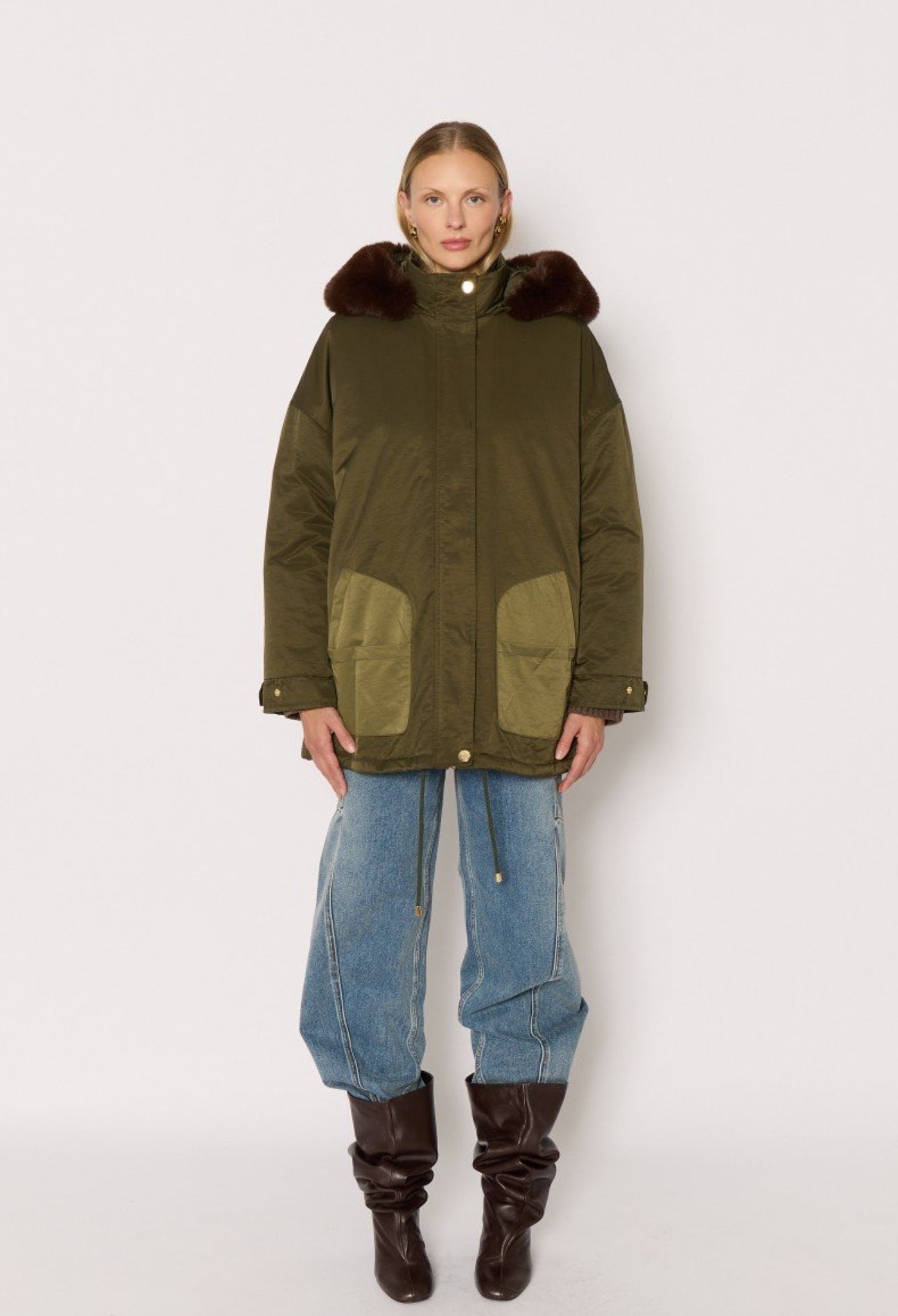 Piupiu parka doublée fausse fourrure