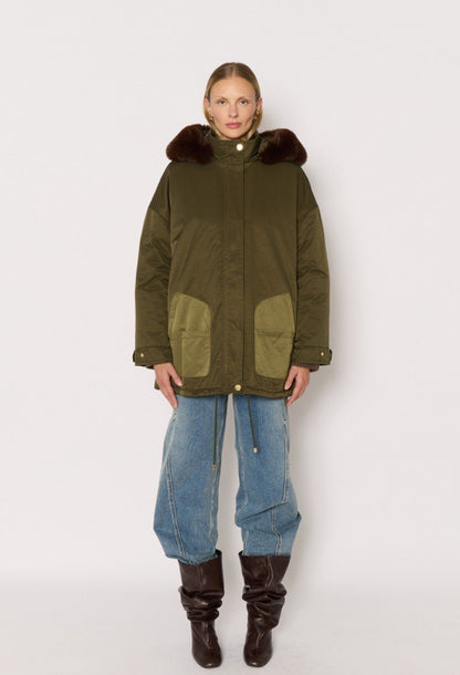 Piupiu parka doublée fausse fourrure