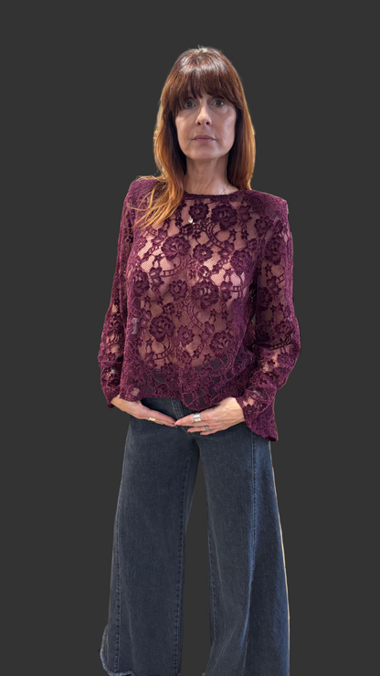 Pull please bordeau M975GG03