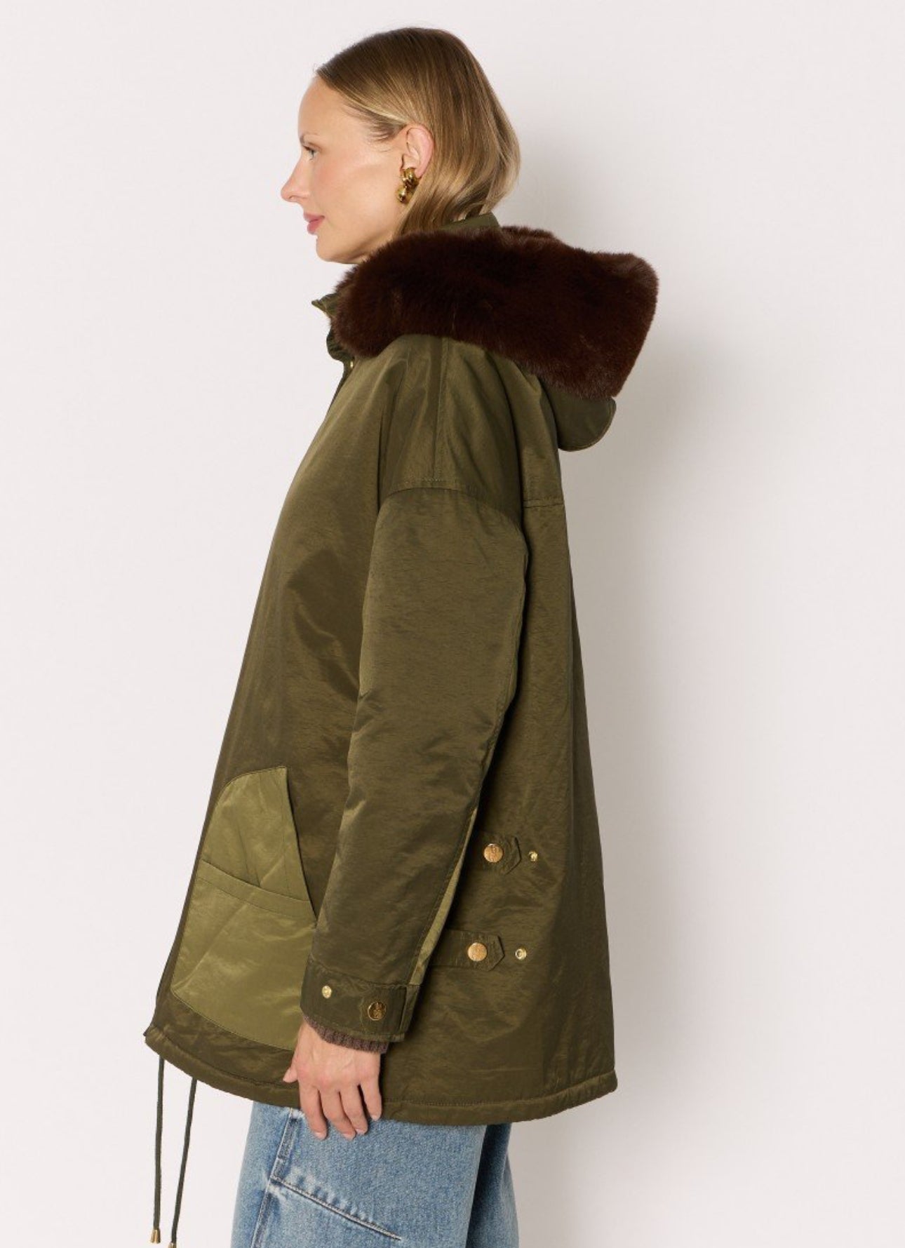 Piupiu parka doublée fausse fourrure