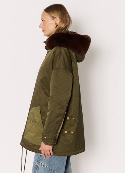 Piupiu parka doublée fausse fourrure