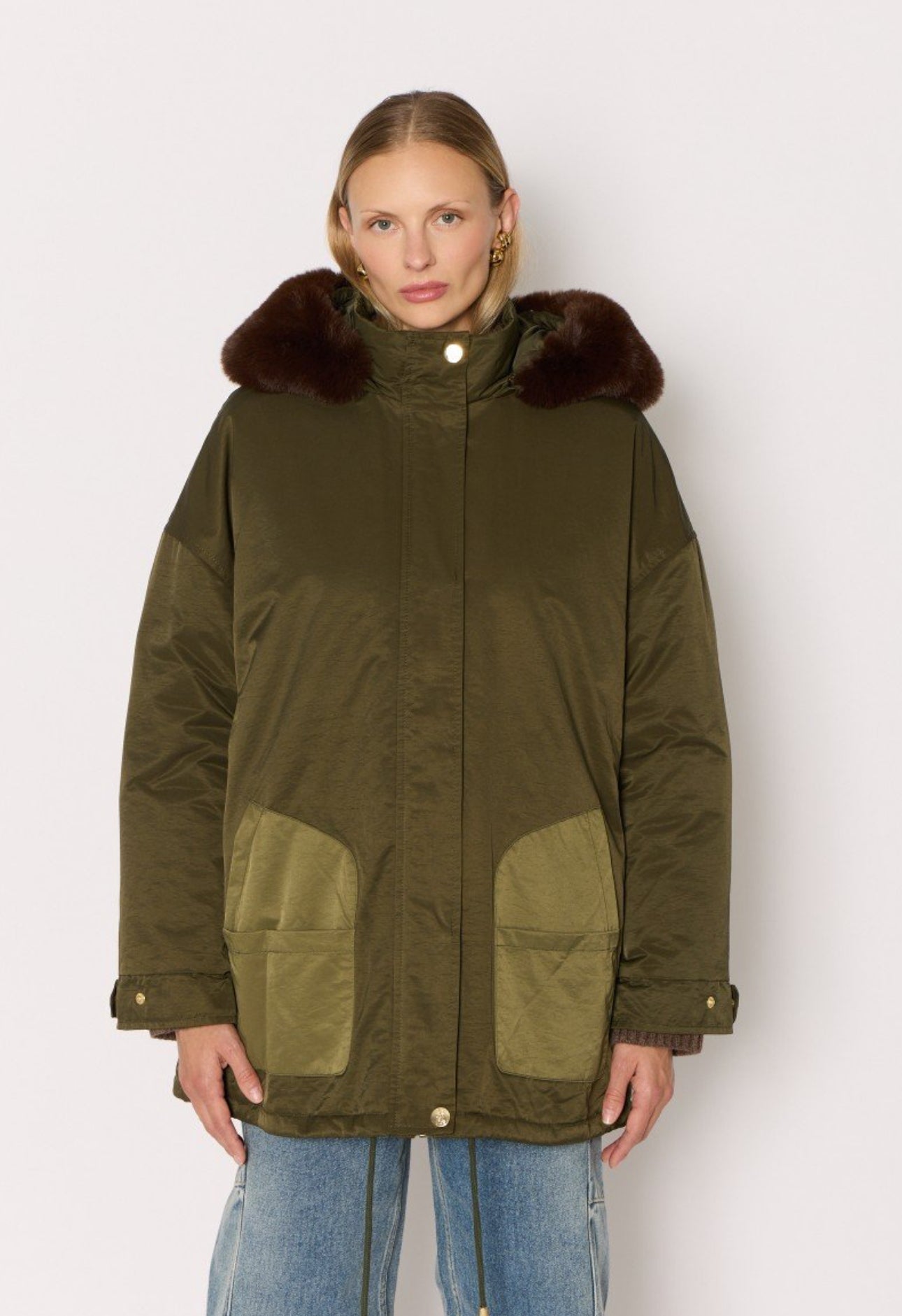 Piupiu parka doublée fausse fourrure