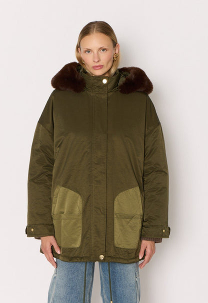 Piupiu parka doublée fausse fourrure