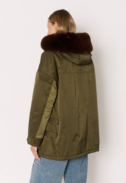 Piupiu parka doublée fausse fourrure