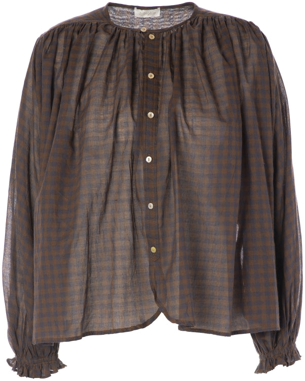 Jewel blouse brown