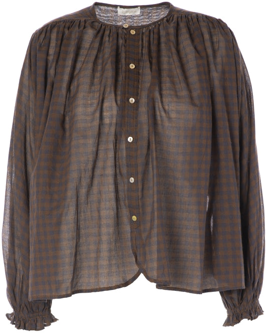 Jewel blouse brown