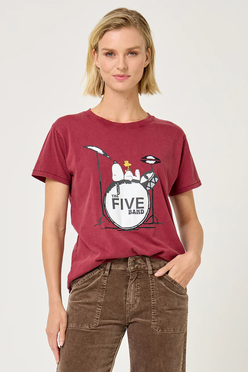 Teeshirt five jeans TSH2520 bordeau