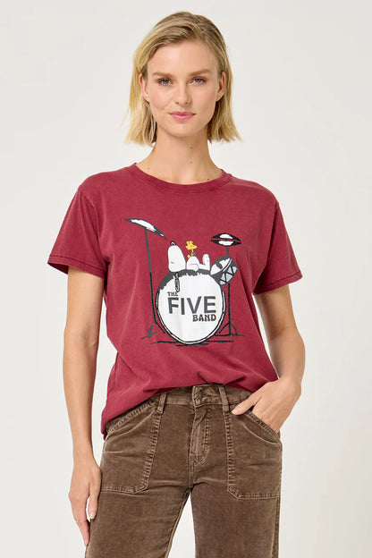 Teeshirt five jeans TSH2520 bordeau