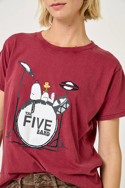Teeshirt five jeans TSH2520 bordeau