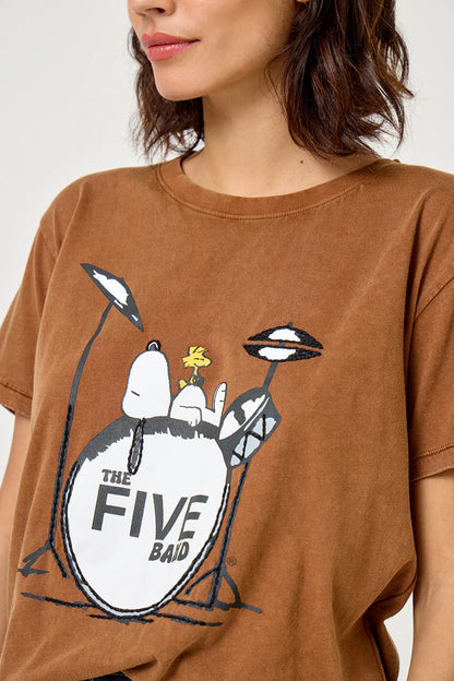 Teeshirt Five jeans snoopy chocolat TSH2520