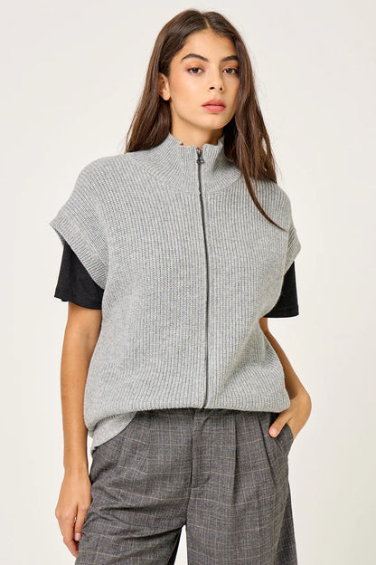 Gilet sans manche zipé GW2512 gris