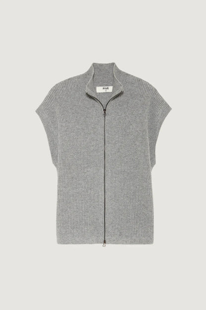 Gilet sans manche zipé GW2512 gris